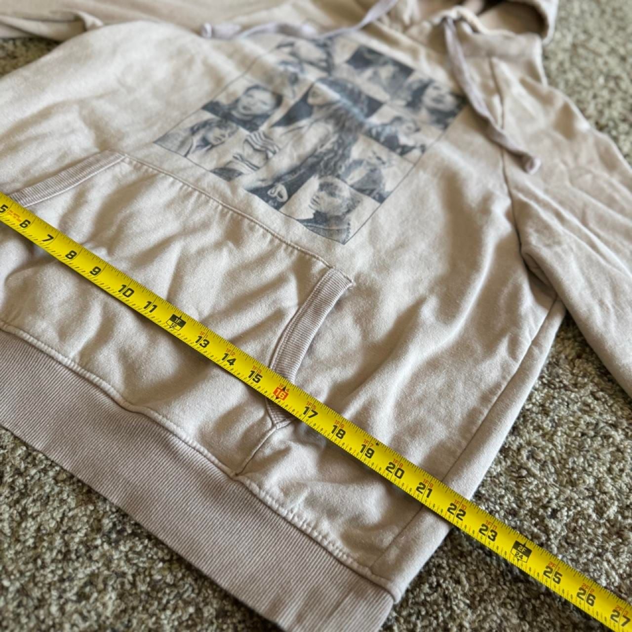 Taylor Swift The Eras Tour Hoodie Size M Beige Collage Graphic Pullover 8