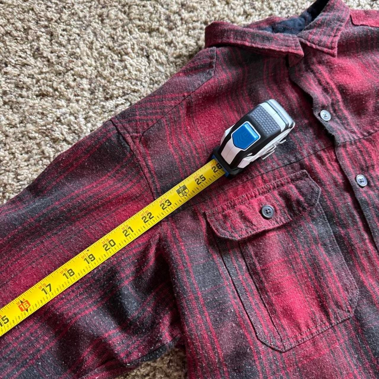 Columbia Sportswear Flannel Shirt Size XL Red Black Plaid Fleece Lined 6