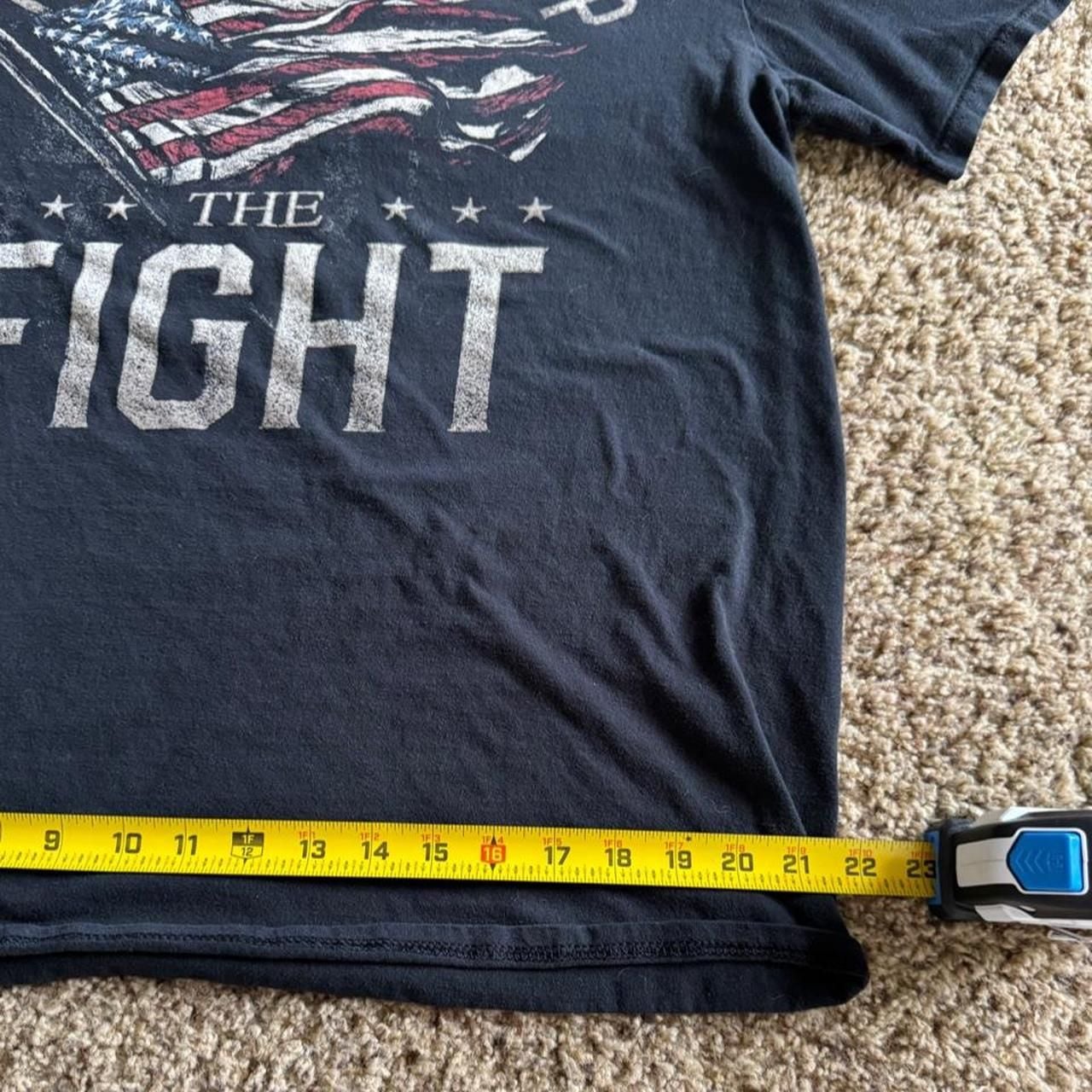 Buck Wear Never Give Up The Fight Graphic T-Shirt LG Black 7