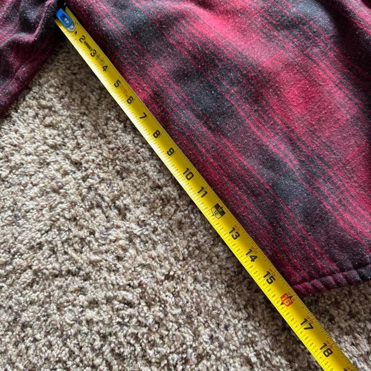Columbia Sportswear Flannel Shirt Size XL Red Black Plaid Fleece Lined 9