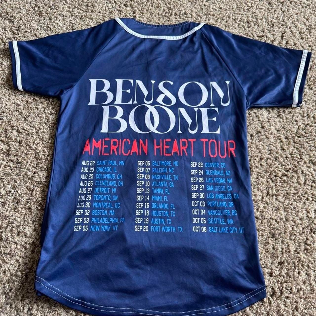 Benson Boone American Heart Tour Baseball Jersey Blue 3