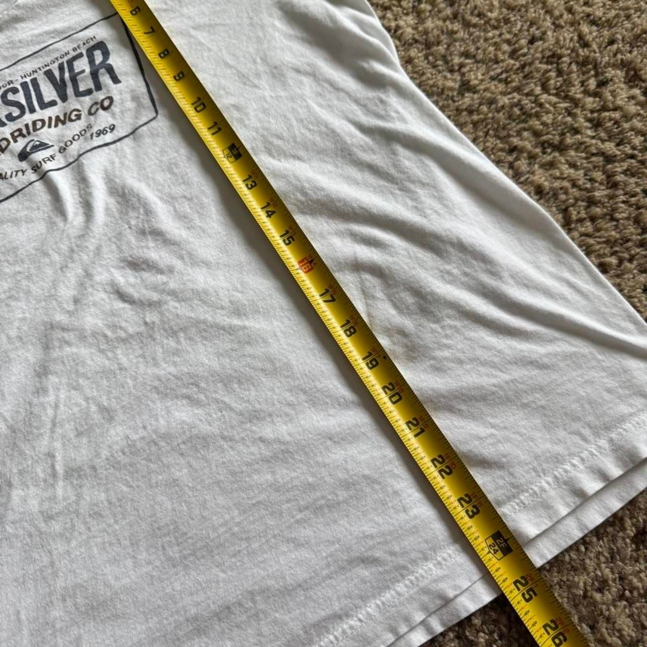 Quiksilver T-Shirt Size L White Boardriding Co Surf Skate Tee 5