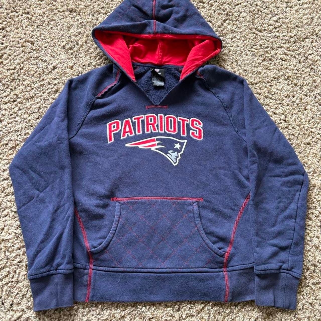NFL Team Apparel New England Patriots Hoodie Size M Navy Blue 2