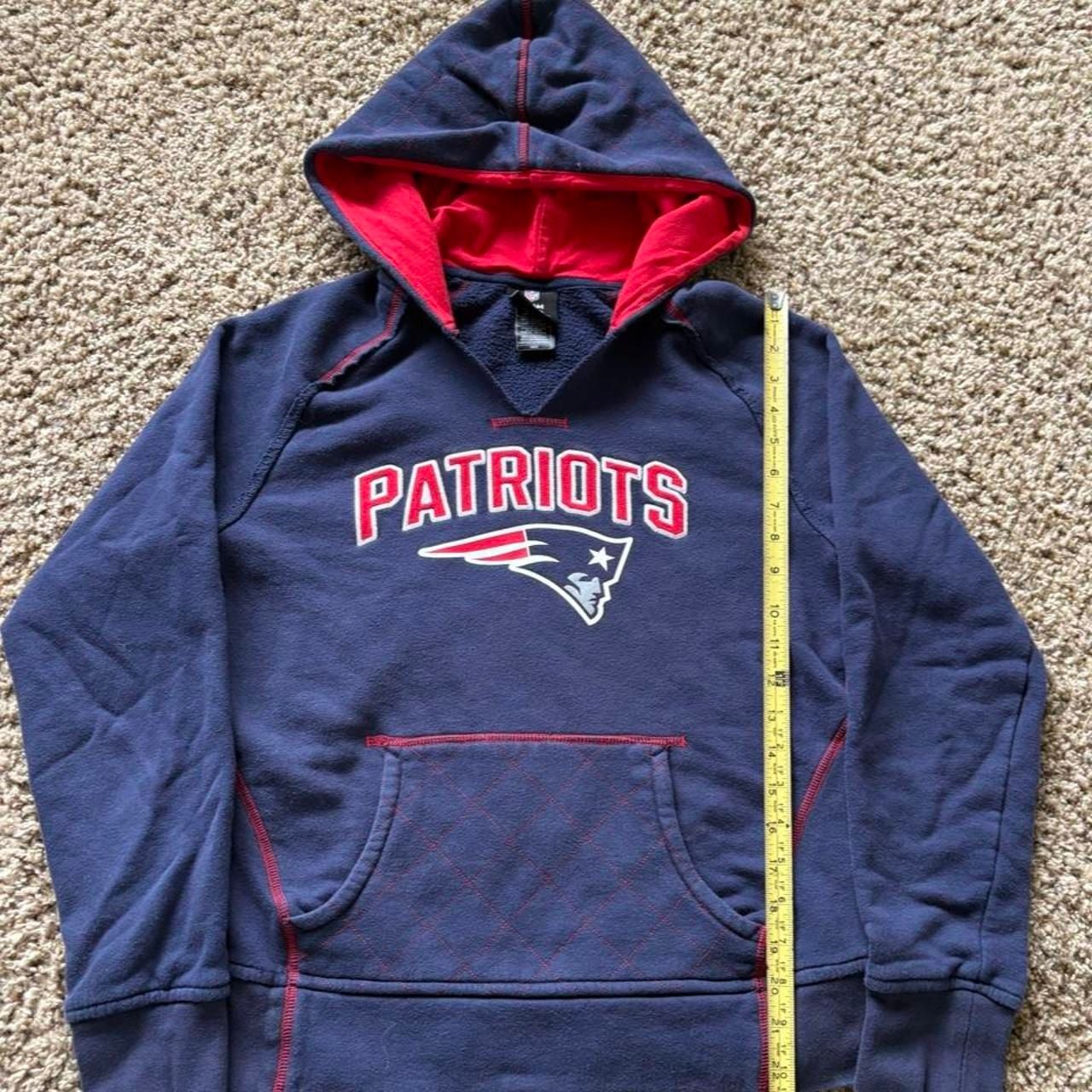 NFL Team Apparel New England Patriots Hoodie Size M Navy Blue 5
