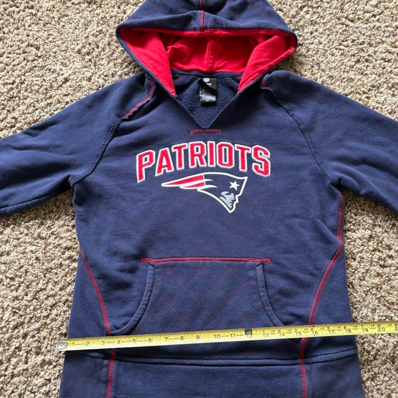 NFL Team Apparel New England Patriots Hoodie Size M Navy Blue 6