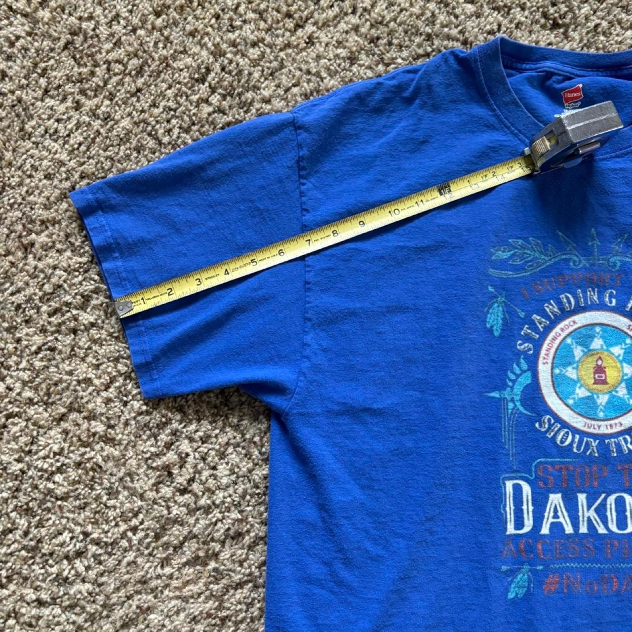 Hanes Standing Rock Sioux Tribe T-Shirt XL Blue Stop Dakota Access Pipeline 7