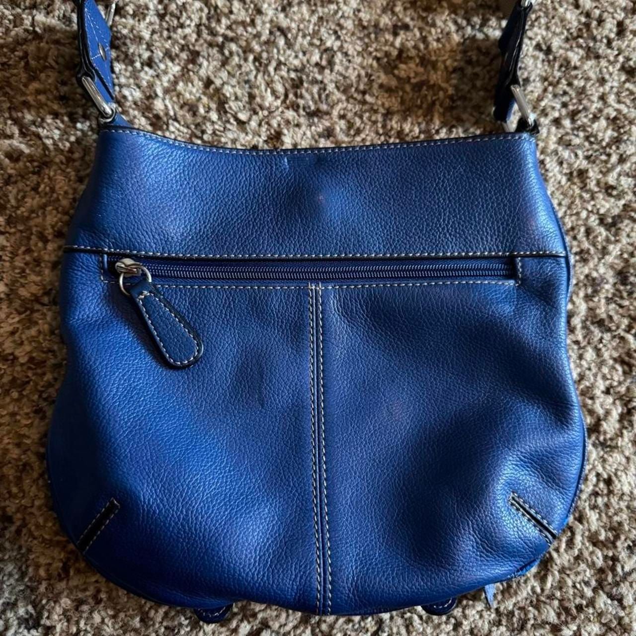 Franco Sarto Blue Leather Crossbody Bag 4