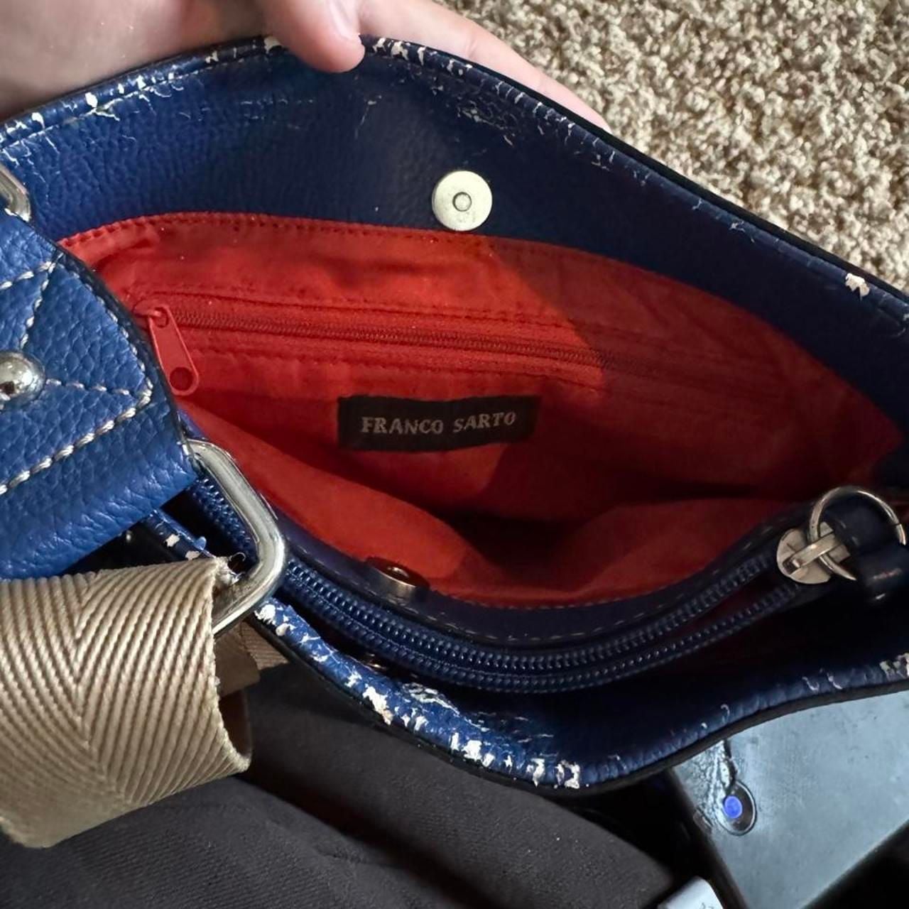 Franco Sarto Blue Leather Crossbody Bag 6