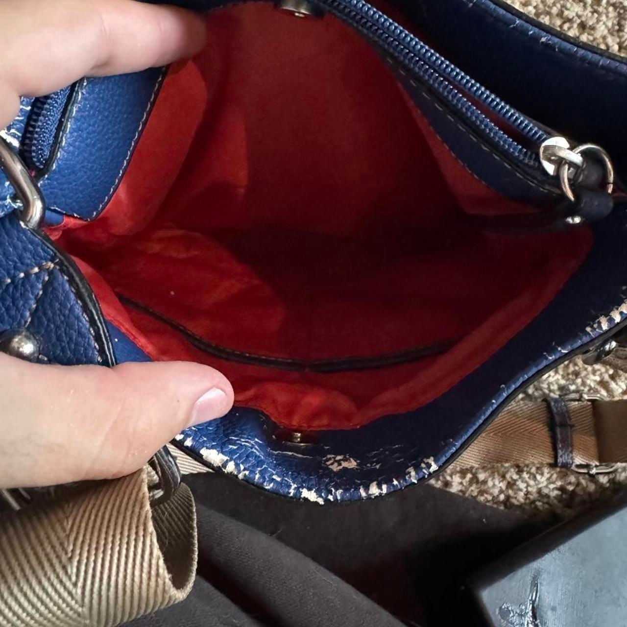 Franco Sarto Blue Leather Crossbody Bag 7