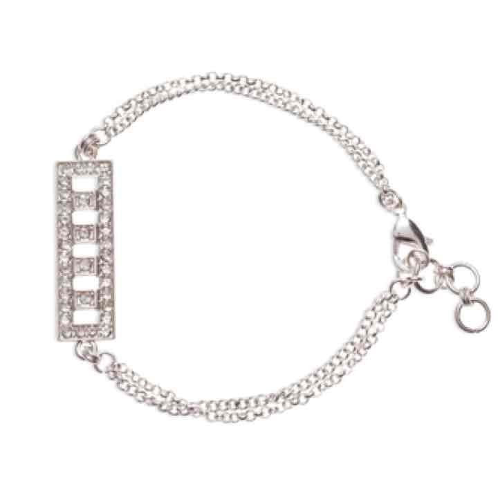 Lillian Silver Bling ID Chain Bracelet 2