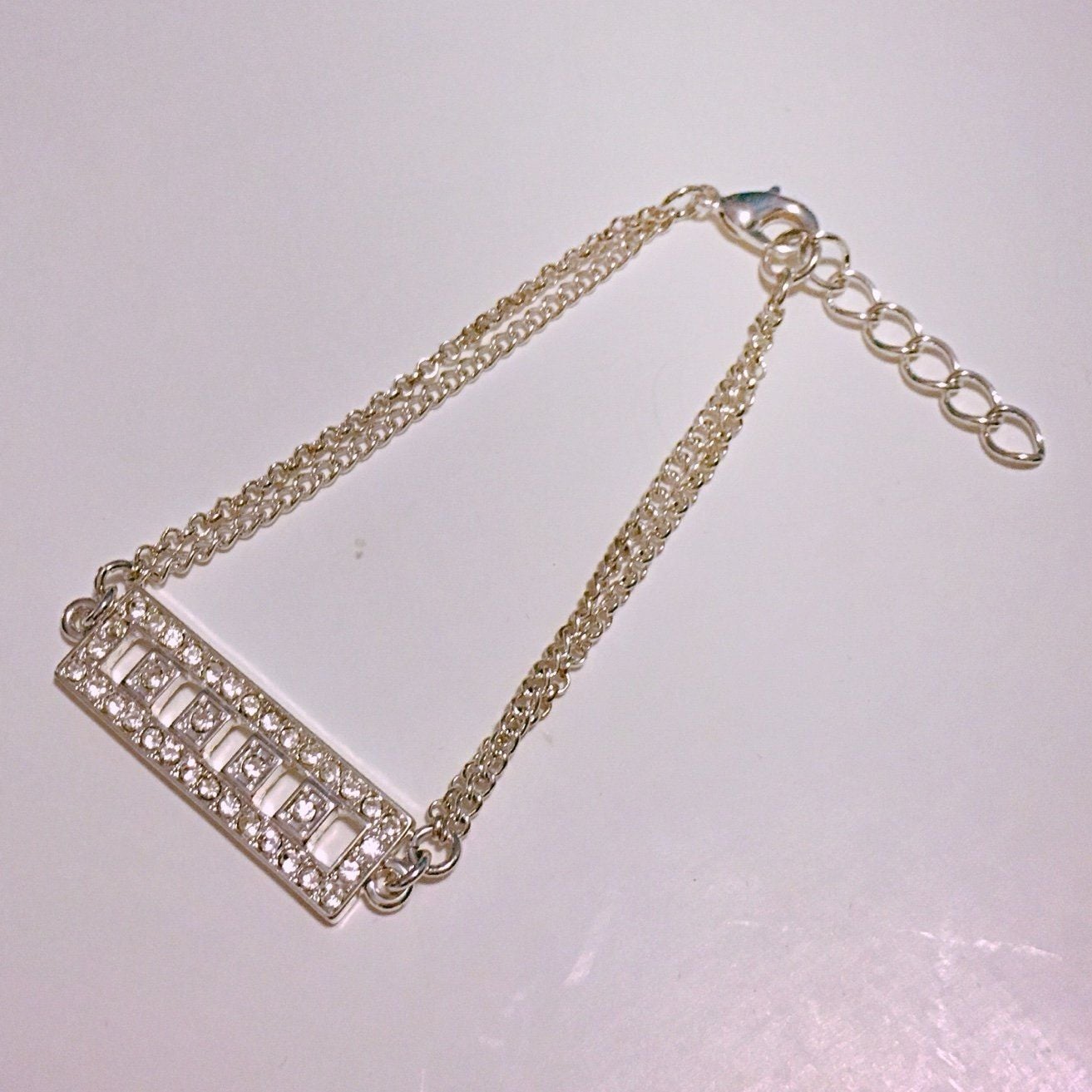 Lillian Silver Bling ID Chain Bracelet 3