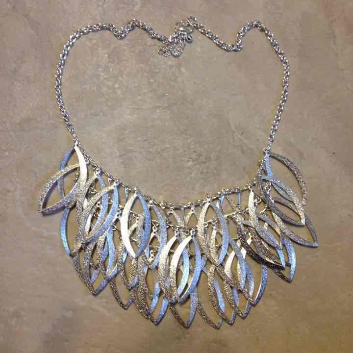 Silver 3 Layer Shiny Emanuelle Necklace 2