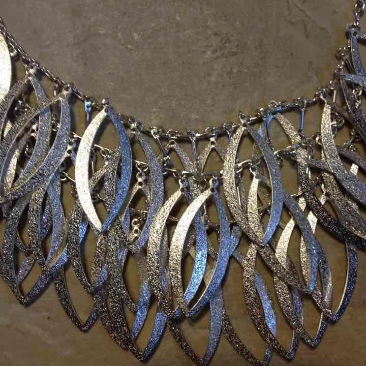 Silver 3 Layer Shiny Emanuelle Necklace 3