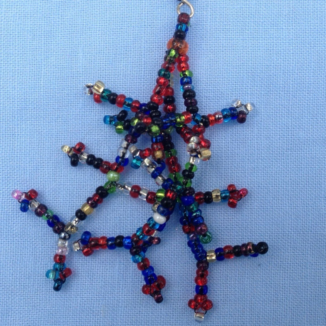 Multicolored Seed Bead Branch Earrings 6
