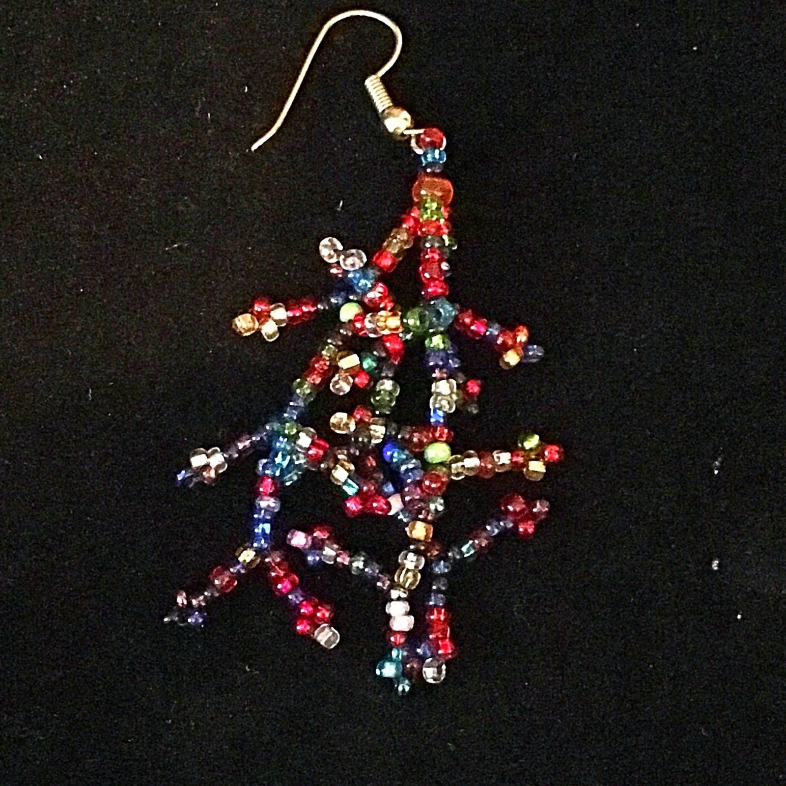 Multicolored Seed Bead Branch Earrings 8