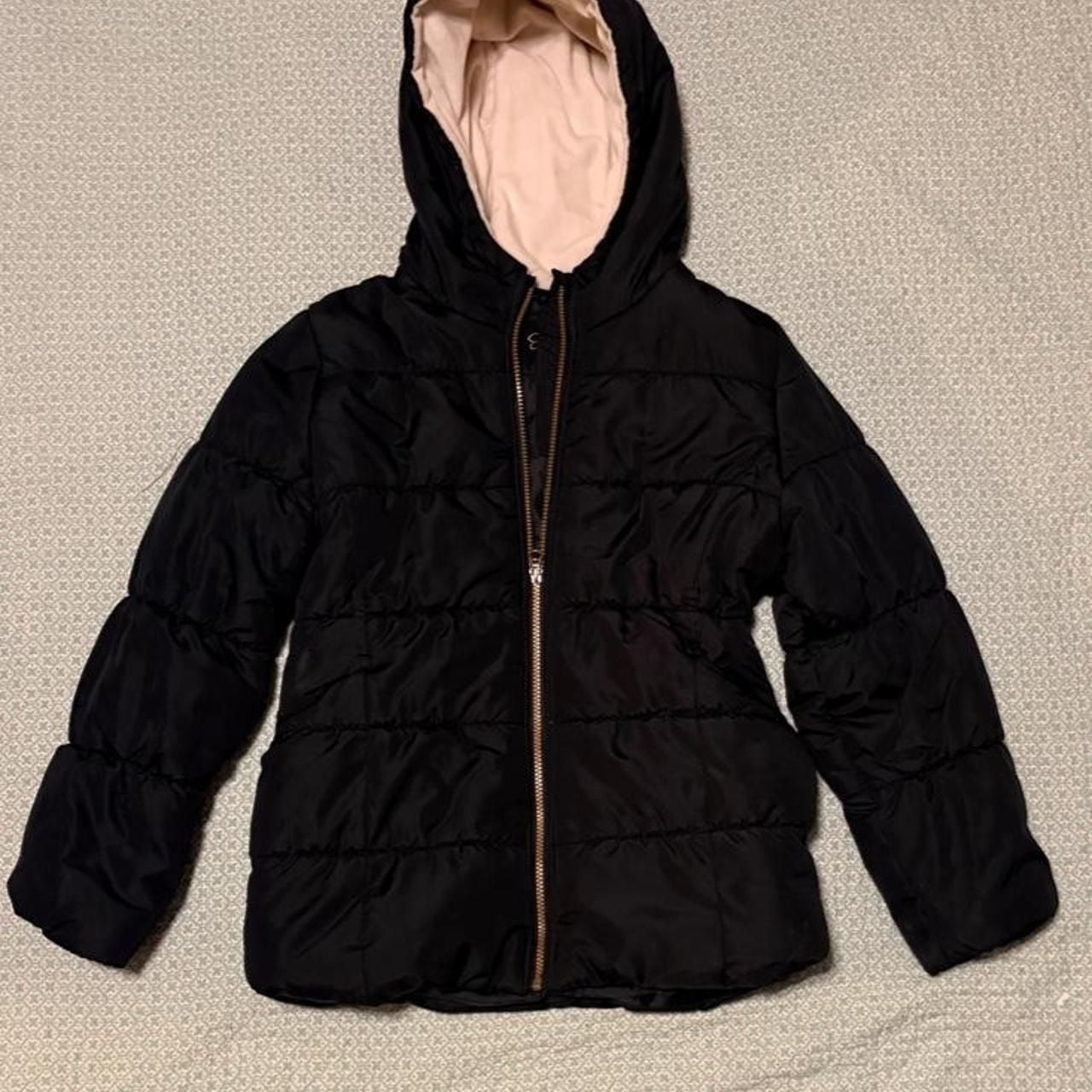 Jessica Simpson Puffer Jacket Size M/10-12 Black Winter Coat 2