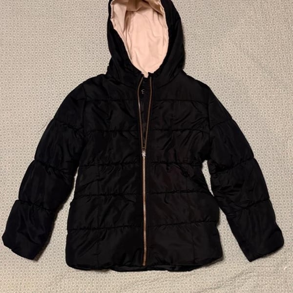 Jessica Simpson Puffer Jacket Size M/10-12 Black Winter Coat