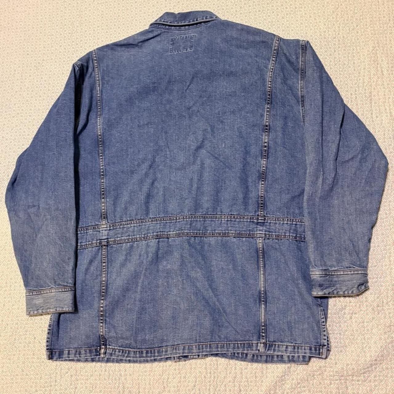 Guess Jeans USA Denim Chore Jacket Size XXL Blue Utility Coat 3