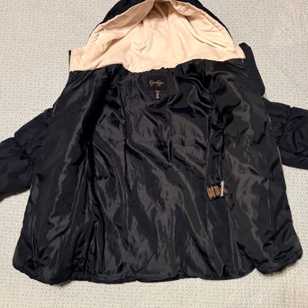 Jessica Simpson Puffer Jacket Size M/10-12 Black Winter Coat 4
