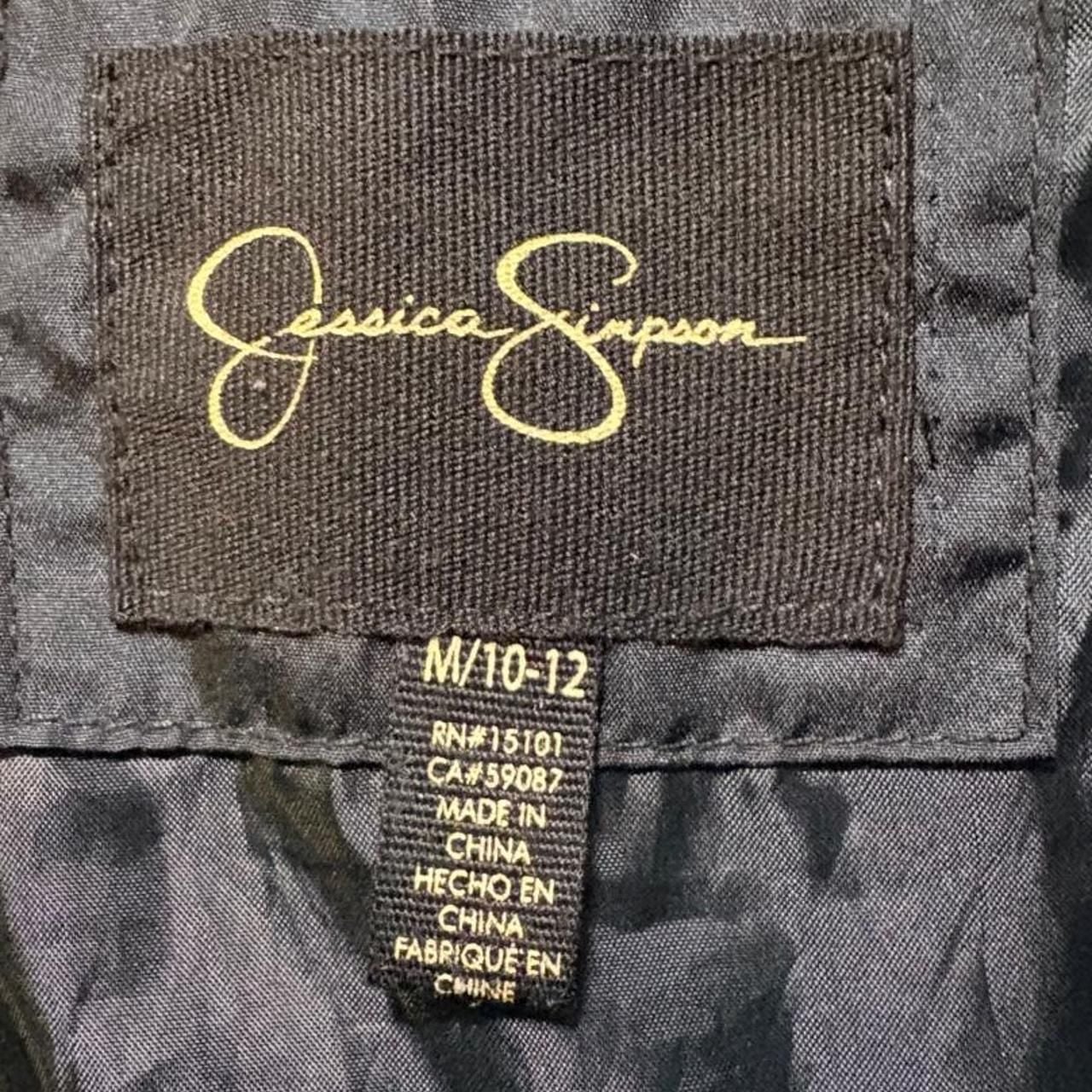 Jessica Simpson Puffer Jacket Size M/10-12 Black Winter Coat 5