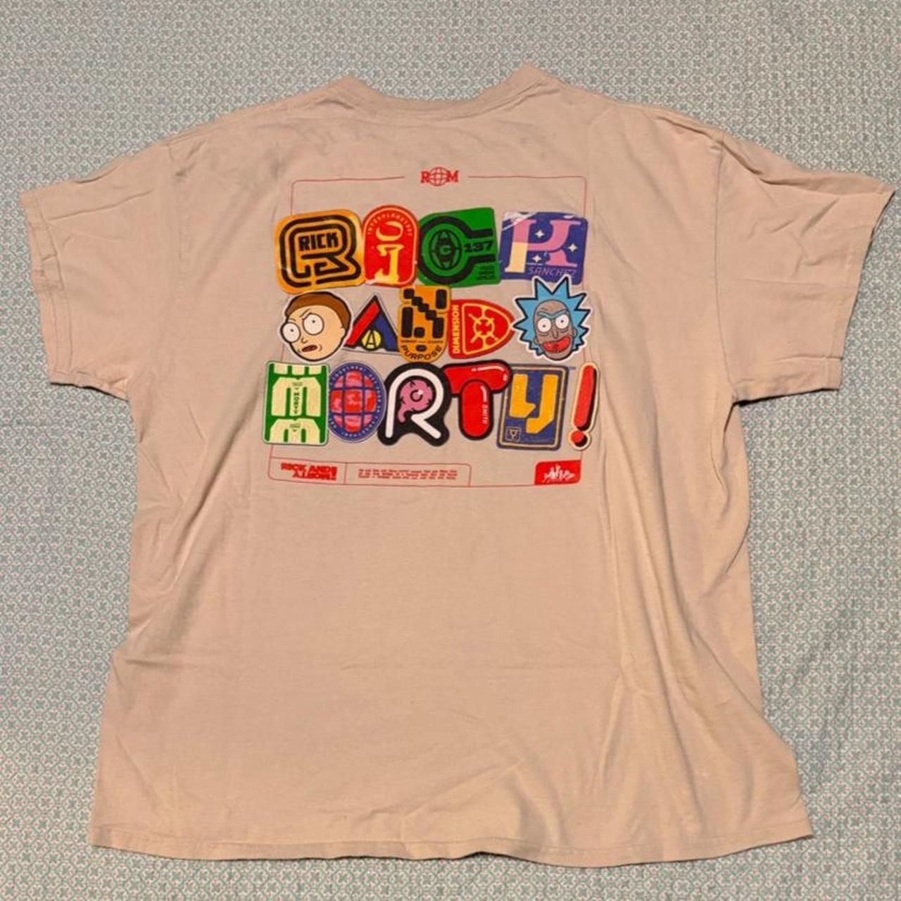 Ripple Junction Rick and Morty Graphic T-Shirt XL Tan 100% Cotton 1