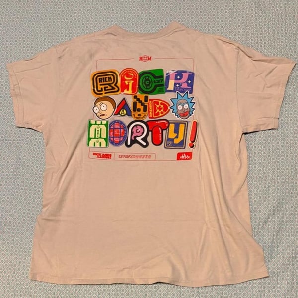 Ripple Junction Rick and Morty Graphic T-Shirt XL Tan 100% Cotton