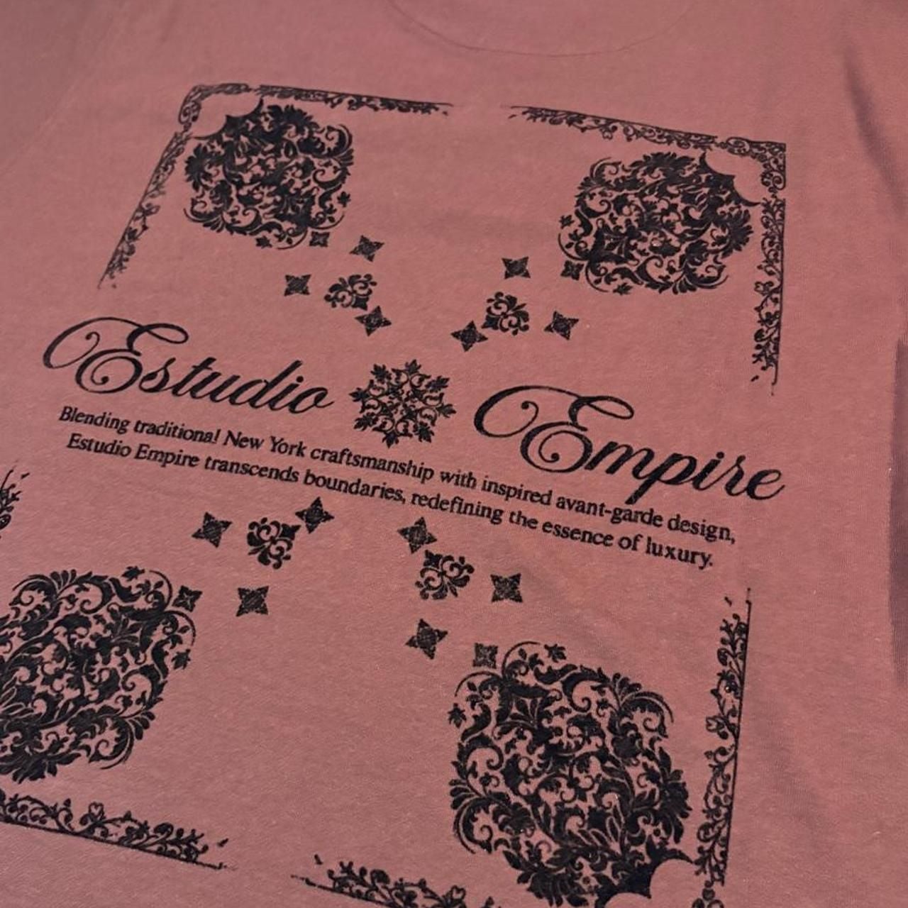 Cactus Man Estudio Empire T-Shirt Size USA XXL Burgundy 2