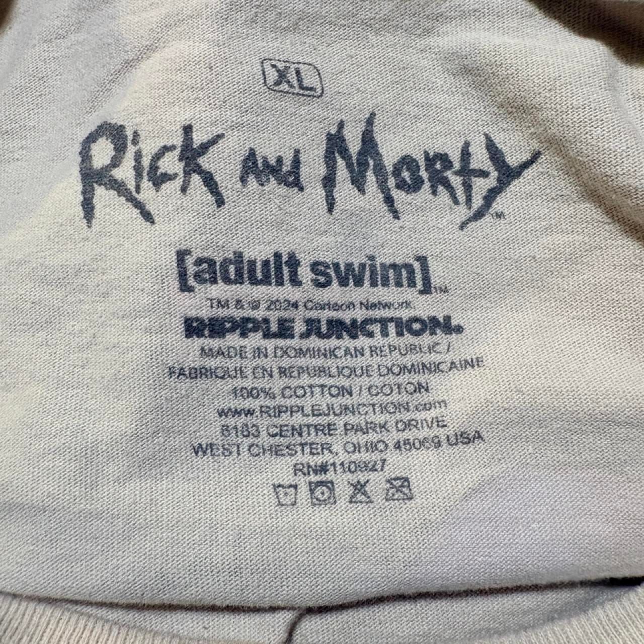 Ripple Junction Rick and Morty Graphic T-Shirt XL Tan 100% Cotton 3