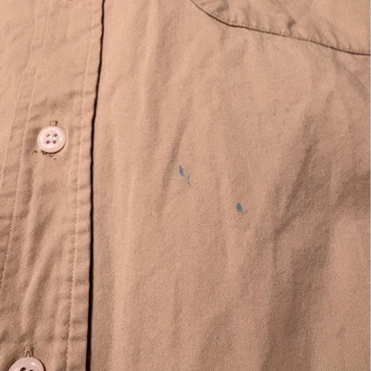 Sun River Clothing Co. Button Up Shirt XL Tan Short Sleeve Cotton 6
