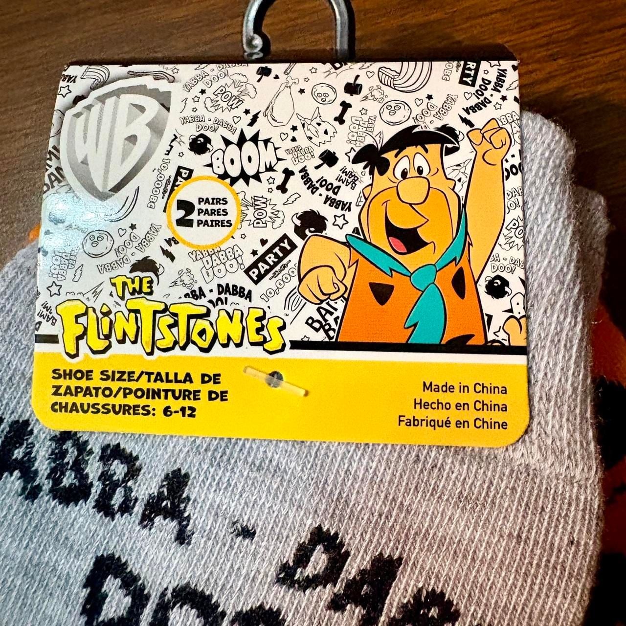 The Flintstones Fred Flintstone 2-Pack Socks Size 6-12 2