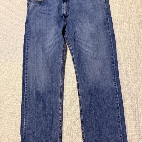 Levi's 505 Regular Fit Jeans Size 42x30 Blue Denim