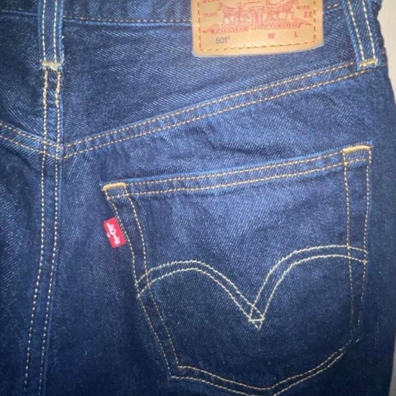 Levi's 501 Premium Jeans Women W26 L32 Dark Wash Denim 3