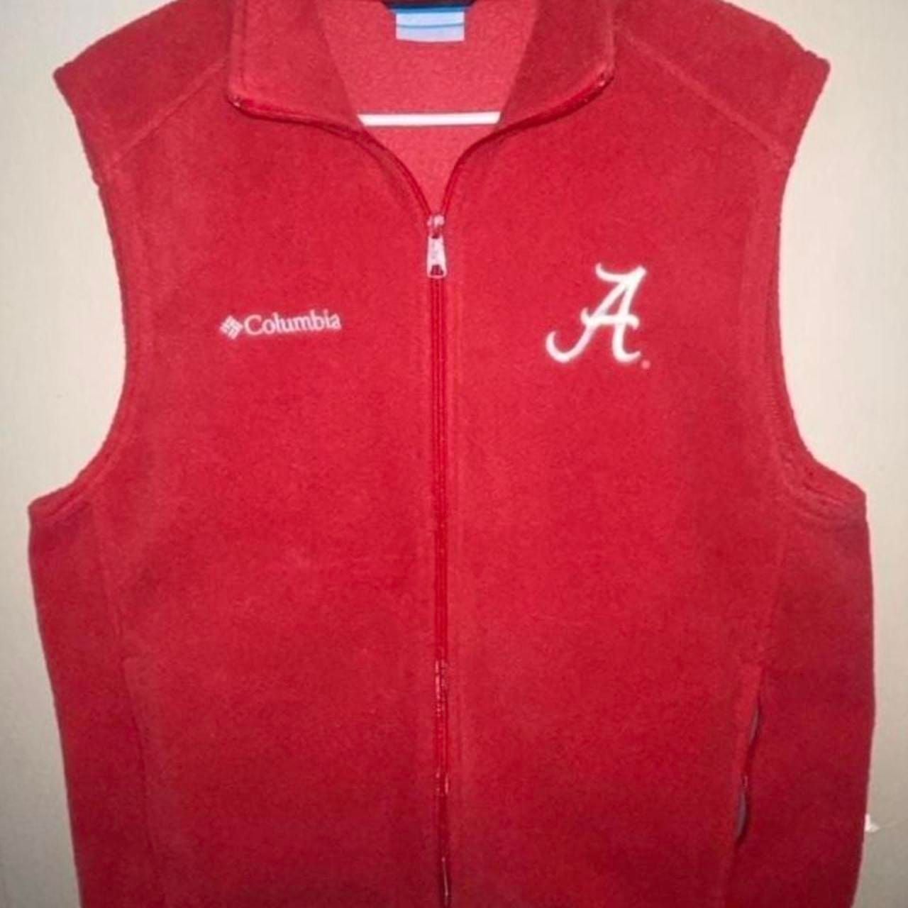 Columbia Alabama Crimson Tide Fleece Vest Size M Red 2