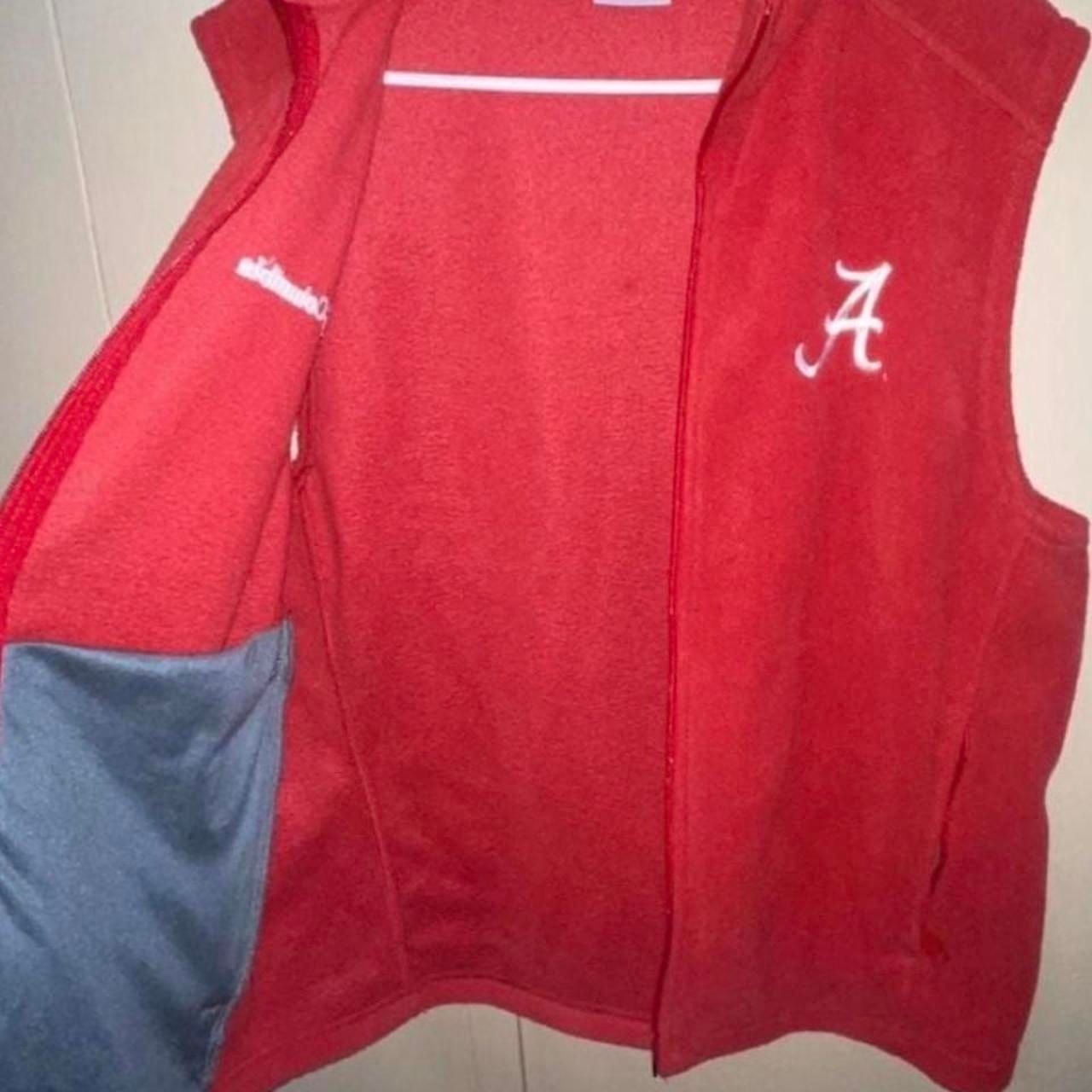 Columbia Alabama Crimson Tide Fleece Vest Size M Red 8