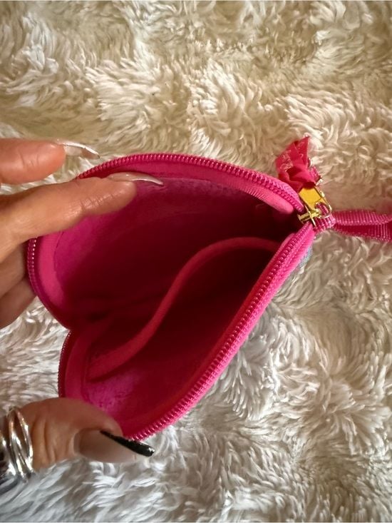 Lilly Pulitzer Teal & Hot Pink Floral Wristlet Key Pouch 4