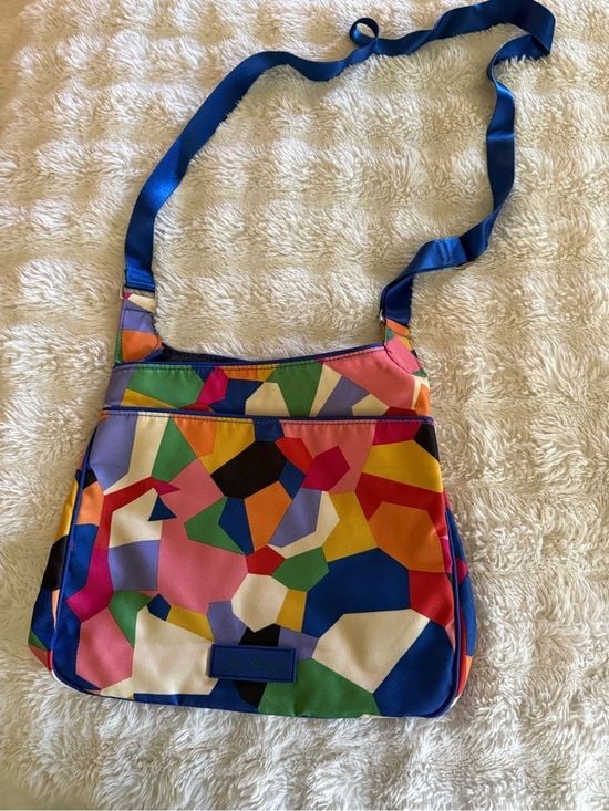 VERA BRADLEY Multicolor Geometric Crossbody Bag - Blue Strap RETIRED 2