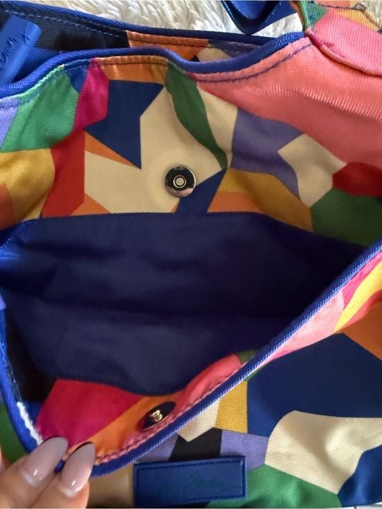 VERA BRADLEY Multicolor Geometric Crossbody Bag - Blue Strap RETIRED 3
