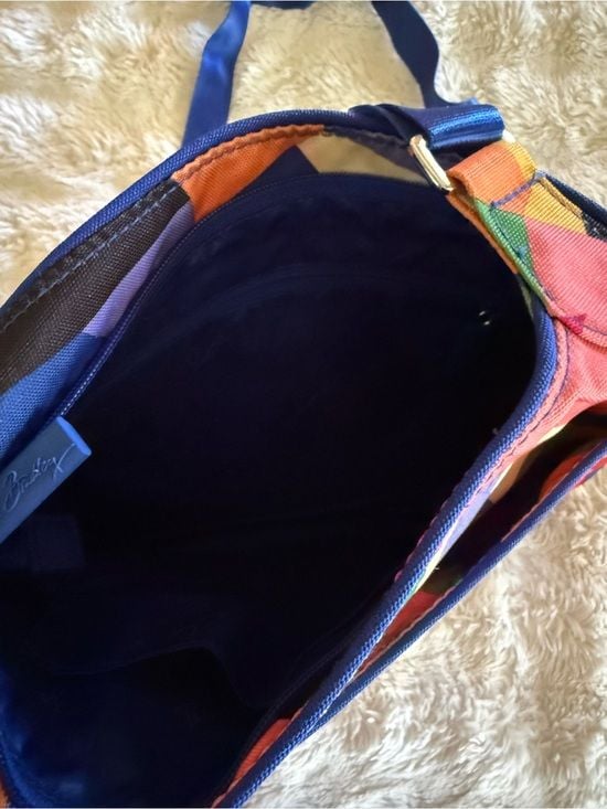 VERA BRADLEY Multicolor Geometric Crossbody Bag - Blue Strap RETIRED 4