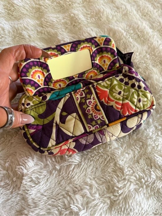 Vera Bradley Plum Crazy Floral Patchwork Wristlet Clutch - Purple Multi 3