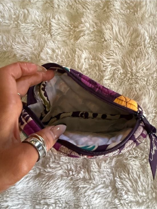 Vera Bradley Plum Crazy Floral Patchwork Wristlet Clutch - Purple Multi 4