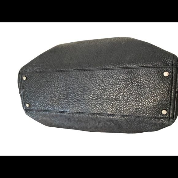 kate spade Black Leather Shoulder Bag with Gold Chain Accents 4