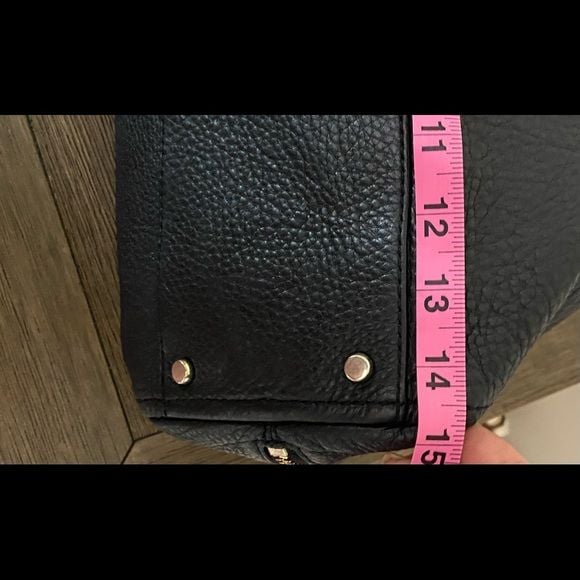 kate spade Black Leather Shoulder Bag with Gold Chain Accents 13