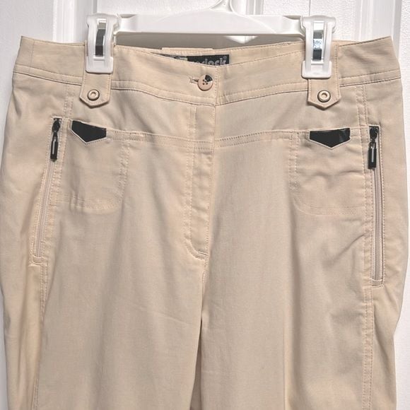 Jamie Sadock Lite Mustard 6 Pocket Mid Rise Crop Pants Size 6 3
