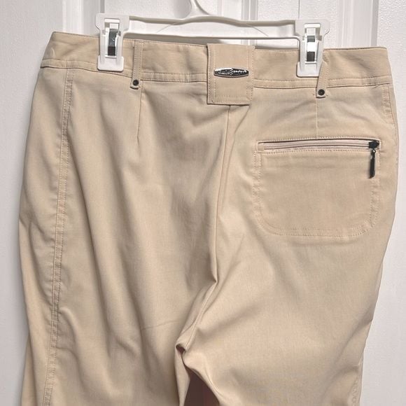 Jamie Sadock Lite Mustard 6 Pocket Mid Rise Crop Pants Size 6 7