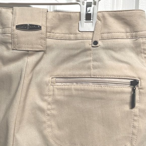Jamie Sadock Lite Mustard 6 Pocket Mid Rise Crop Pants Size 6 8