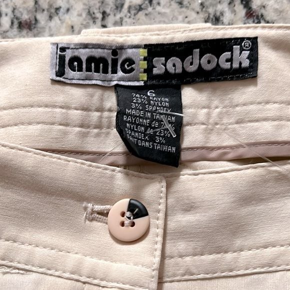 Jamie Sadock Lite Mustard 6 Pocket Mid Rise Crop Pants Size 6 9