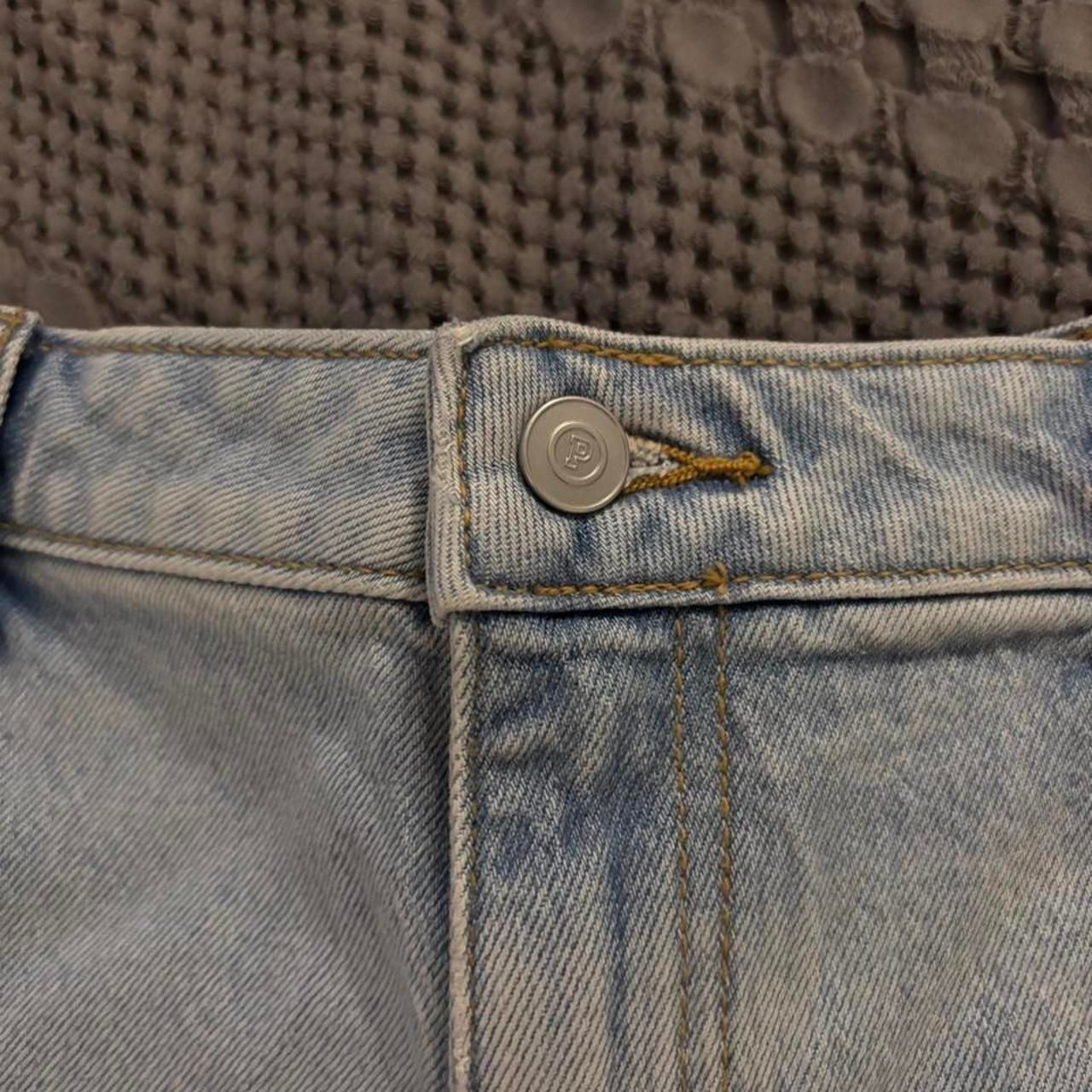 PINK Victoria's Secret Denim Cutoff Shorts Size 16 Light Wash NWT 9