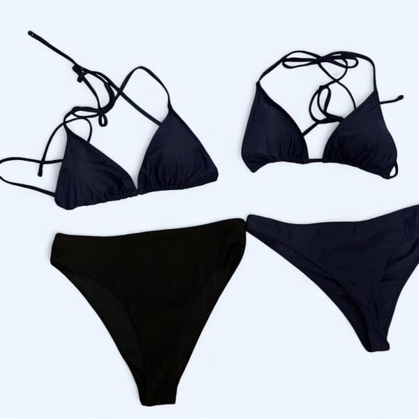 Halara Bikini Set Size XL Navy Black Mix And Match Two Piece Swimwear