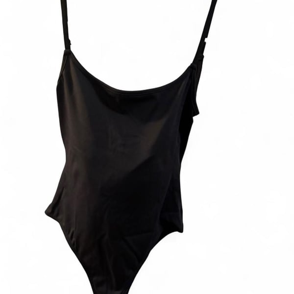 Halara One-Piece Swimsuit Size XS Black Draped Front