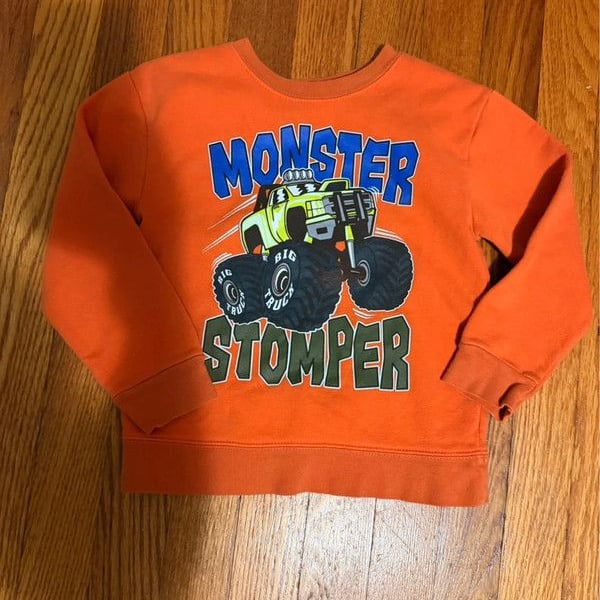 Boys 4T Garanimals Monster Stomper Monster Truck Sweatshirt